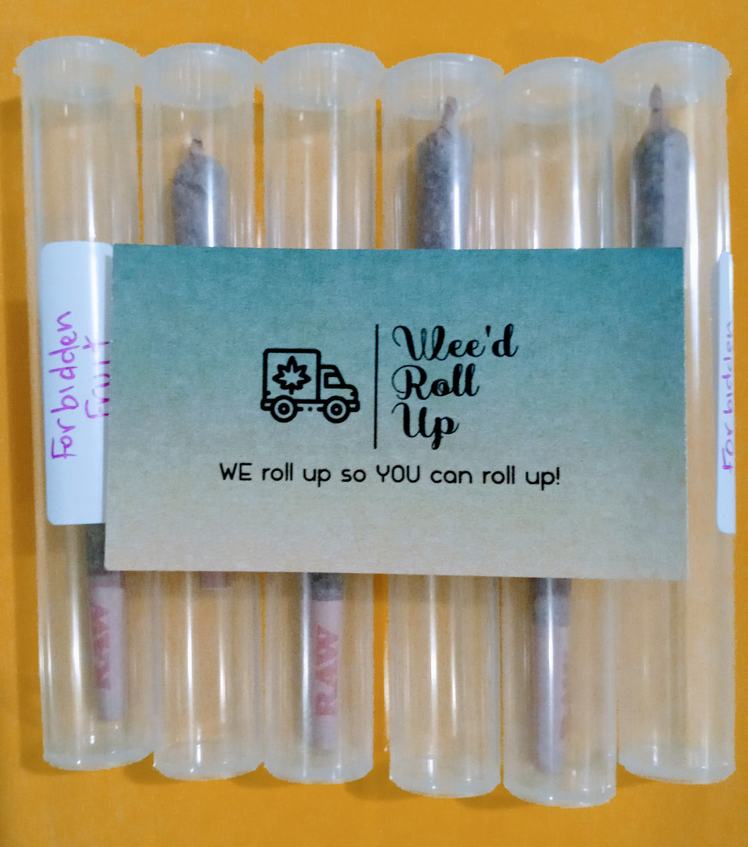 Custom Wee'd Roll Up Sticker/Decal with GIFT of a TOP SHELF .5 pre-roll (choice of strain)